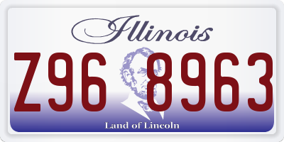 IL license plate Z968963