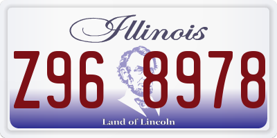 IL license plate Z968978