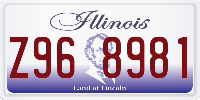 IL license plate Z968981