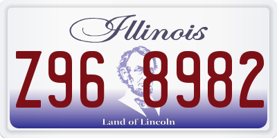 IL license plate Z968982
