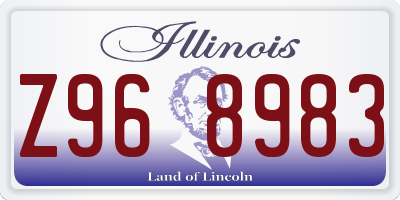 IL license plate Z968983