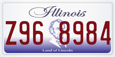 IL license plate Z968984