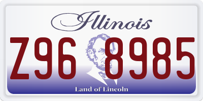 IL license plate Z968985