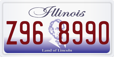 IL license plate Z968990