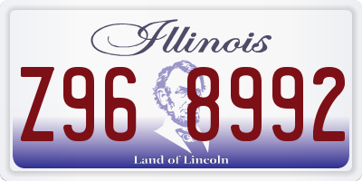 IL license plate Z968992