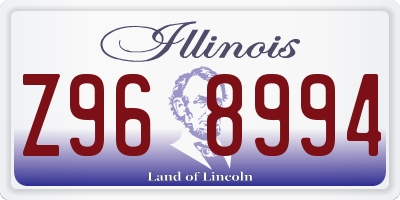 IL license plate Z968994