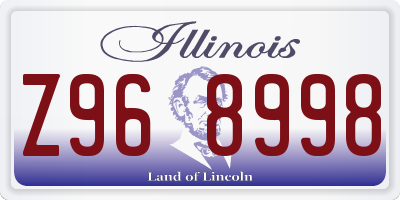 IL license plate Z968998