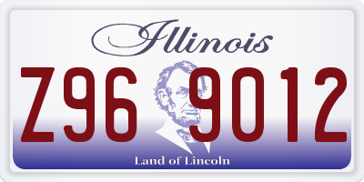 IL license plate Z969012