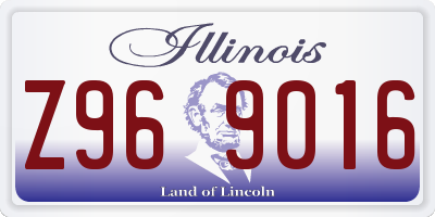 IL license plate Z969016