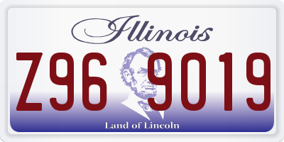 IL license plate Z969019