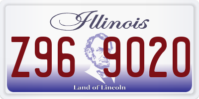 IL license plate Z969020