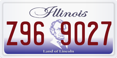 IL license plate Z969027