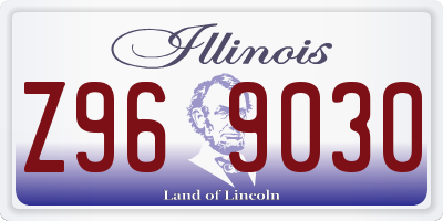 IL license plate Z969030