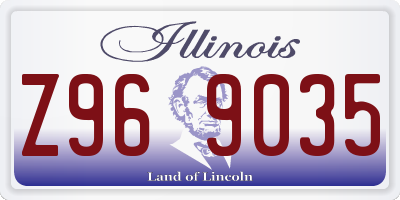 IL license plate Z969035