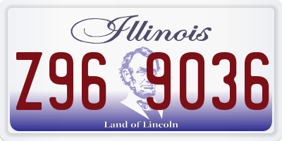 IL license plate Z969036