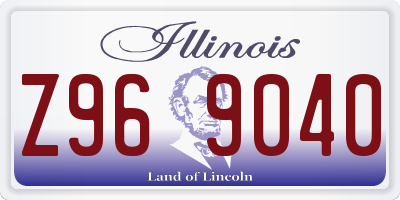 IL license plate Z969040