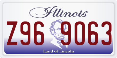 IL license plate Z969063