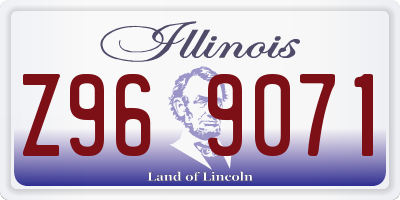 IL license plate Z969071
