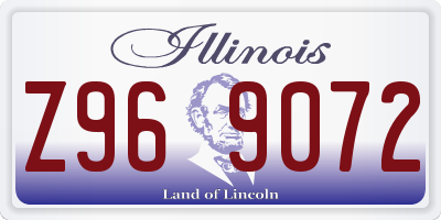 IL license plate Z969072