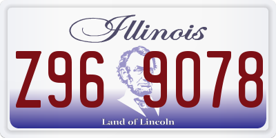 IL license plate Z969078