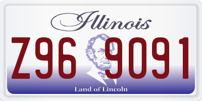 IL license plate Z969091