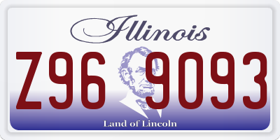 IL license plate Z969093