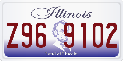 IL license plate Z969102