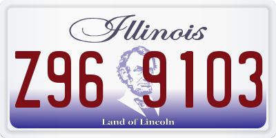 IL license plate Z969103