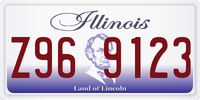 IL license plate Z969123