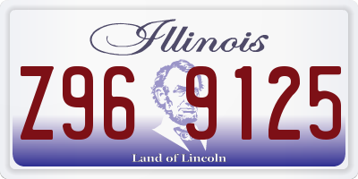 IL license plate Z969125