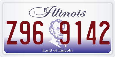 IL license plate Z969142
