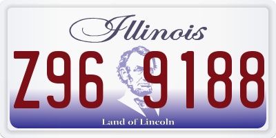 IL license plate Z969188