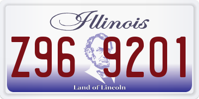 IL license plate Z969201