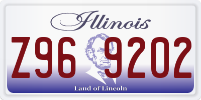 IL license plate Z969202