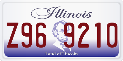 IL license plate Z969210