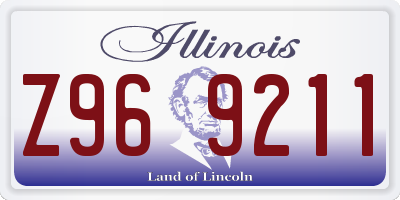IL license plate Z969211