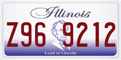IL license plate Z969212