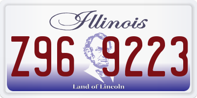 IL license plate Z969223