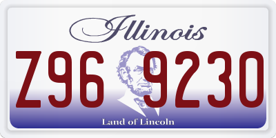 IL license plate Z969230