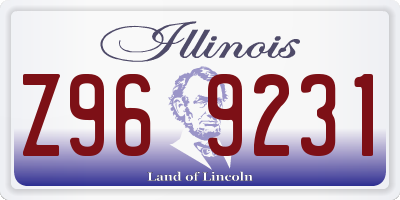 IL license plate Z969231