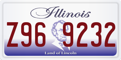 IL license plate Z969232