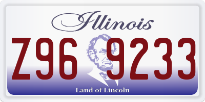 IL license plate Z969233