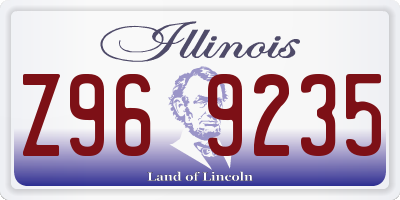 IL license plate Z969235