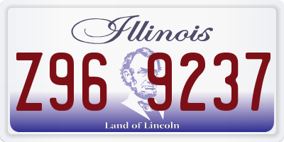 IL license plate Z969237