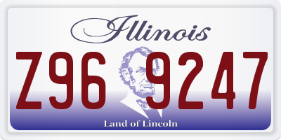 IL license plate Z969247