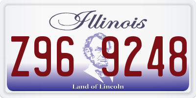 IL license plate Z969248