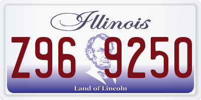 IL license plate Z969250