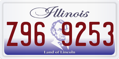 IL license plate Z969253