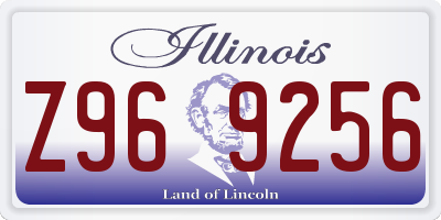 IL license plate Z969256