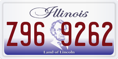 IL license plate Z969262
